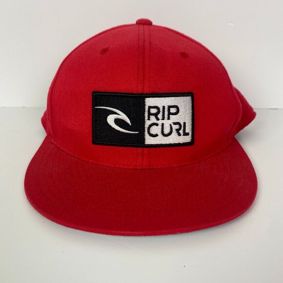 Vintage Rip Curl Hat Cap Flexfit Men's 6 7/8 - 7 1/4 Patch Red Flex Fit - Picture 1 of 10